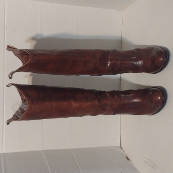 Donna pui tall brown leather boots made in Italy size 37 - Picture 2 of 16